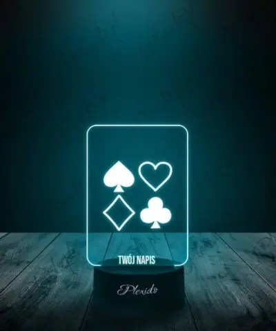 Lampka LED 3D Plexido Prezent Karta Symbole - 2