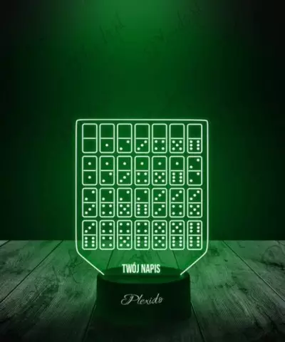 Lampka LED 3D Plexido Prezent Gra Domino - 2