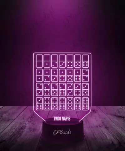 Lampka LED 3D Plexido Prezent Gra Domino - 3