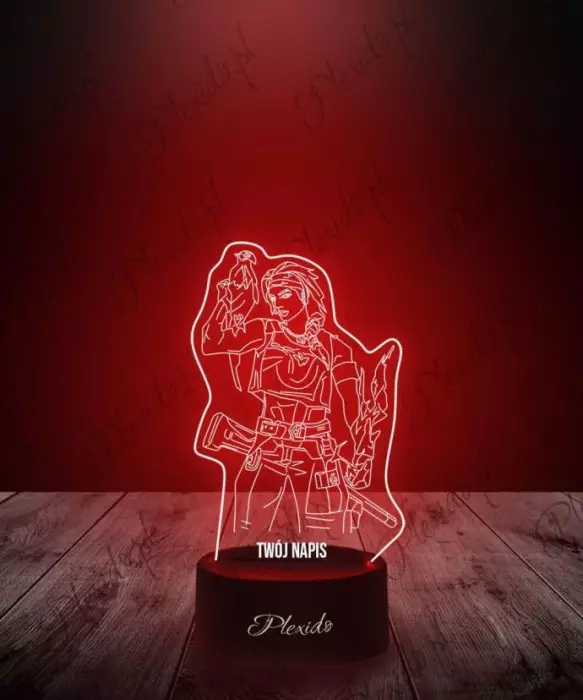 Lampka LED 3D Plexido Prezent Gra Valorant Skye - 1