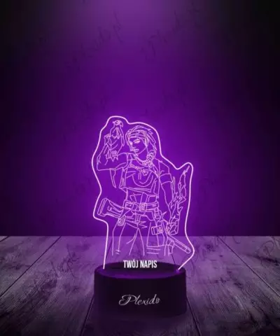 Lampka LED 3D Plexido Prezent Gra Valorant Skye - 3