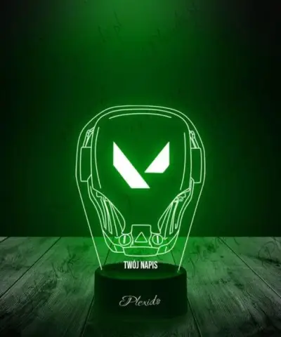 Lampka LED 3D Plexido Prezent Valorant Maska Logo - 2