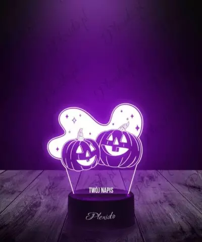 Lampka LED 3D Plexido Halloween Straszne Dynie - 3