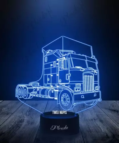 Lampka LED 3D Plexido Ciężarówka Kenworth K100 - 3