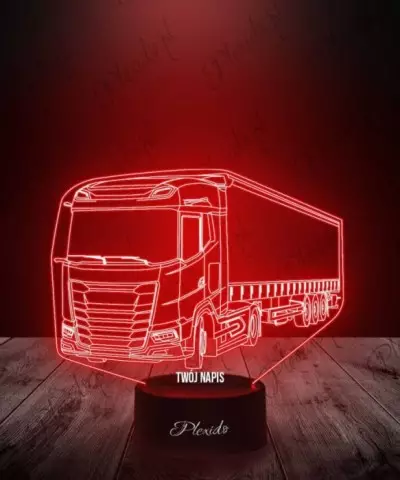 Lampka LED 3D Plexido Ciężarówka Tir Daf XG - 1