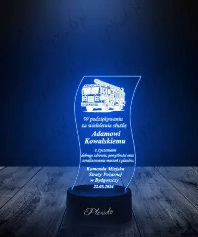 Lampka LED 3D Plexido Straż Pożarna Podziękowanie - 2