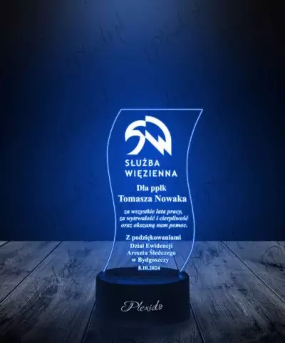 Lampka LED 3D Plexido Podziękowanie Służba Więzienna - 3