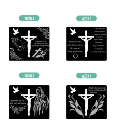 Wieczny Znicz Statuetka Led na Grób Wszystkich Świętych Cmentarz Wzory - 3