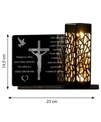 Wieczny Znicz Statuetka Led na Grób Wszystkich Świętych Cmentarz Wzory - 6