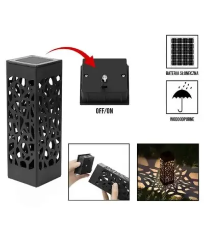 Znicz Solarny Statuetka na Grób Cmentarz Wszystkich Świętych Serce - 2