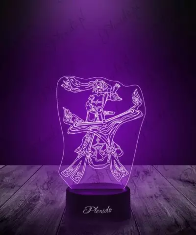 Lampka LED 3D Plexido Leaque Of Legends Sona - 2