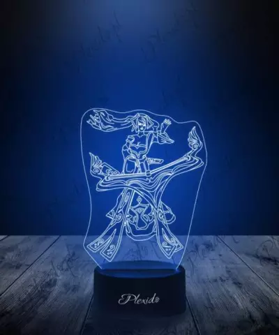 Lampka LED 3D Plexido Leaque Of Legends Sona - 3