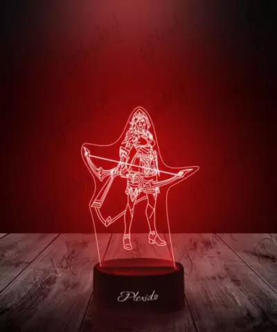 Lampka LED 3D Plexido Leaque Of Legends Ashe - 3