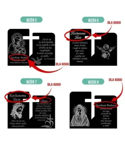 Duży Znicz Solarny Led Statuetka na Grób Cmentarz Wszystkich Świętych Wzory Płomień - 3