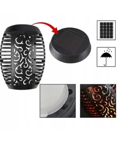 Znicz Solarny Statuetka Led na Grób Cmentarz Wszystkich Świętych Księga - 6