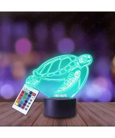 Lampka Nocna 3D LED LAMP Żółw Morski