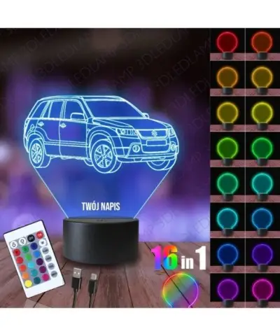 Lampka Nocna 3D LED LAMP Suzuki Grand