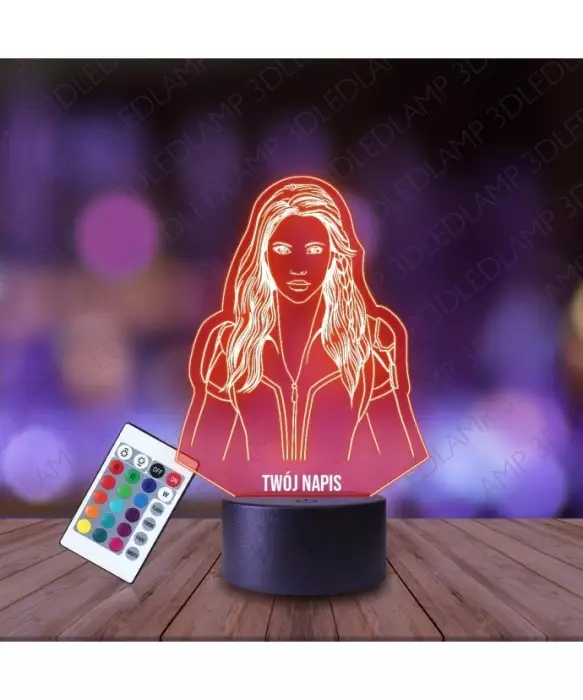 Lampka Nocna 3D LED LAMP Aktorka Scarlett Johansson