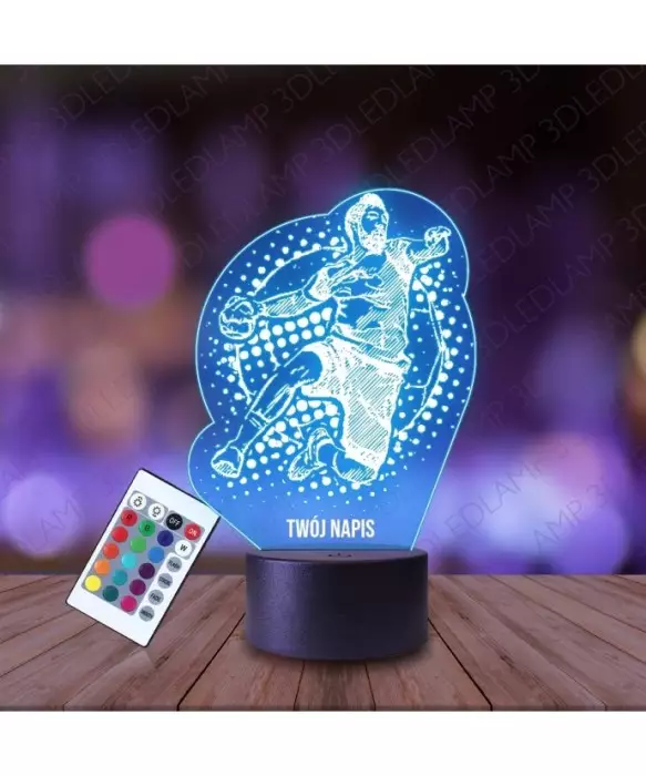 Lampka Nocna 3D LED LAMP Piłka Ręczna Szczypiornista Szczypiorniak