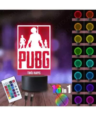 Lampka Nocna 3D LED LAMP PUBG Postacie PlayerUnknown’s Battlegrounds