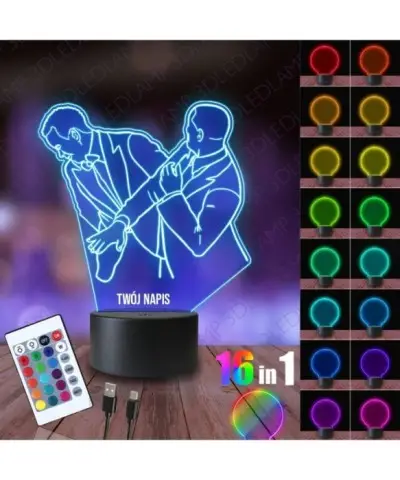 Lampka Nocna 3D LED LAMP Aktor Will Smith Chris Rock