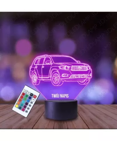 Lampka Nocna 3D LED LAMP Toyota Highlander