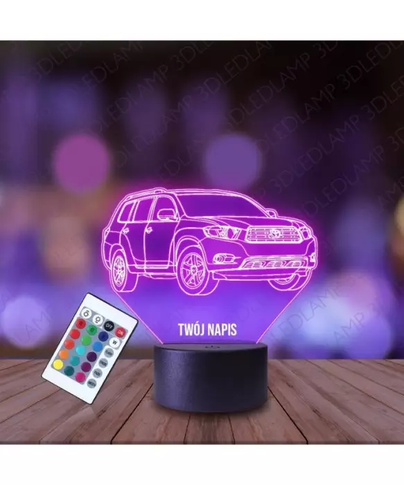 Lampka Nocna 3D LED LAMP Toyota Highlander
