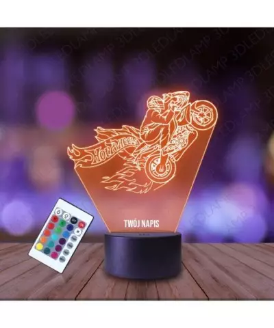 Lampka Nocna 3D LED LAMP Motoryzacja Motor Motocykl Hotwheels
