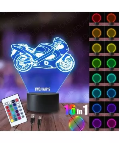 Lampka Nocna 3D LED LAMP Motocykl Bimota Ścigacz