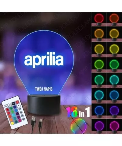 Lampka Nocna 3D LED LAMP Aprilia Emblemat