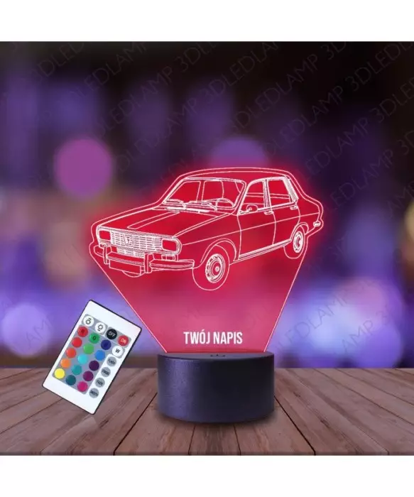 Lampka Nocna 3D LED LAMP Samochód Retro Dacia