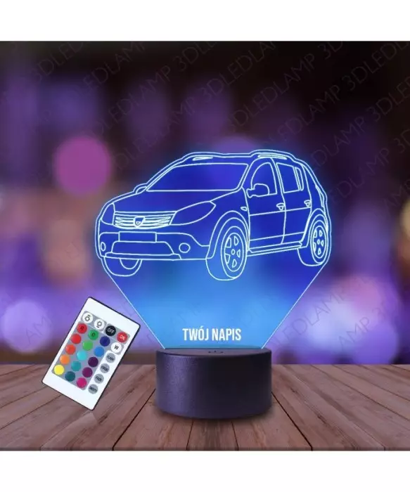 Lampka Nocna 3D LED LAMP Auto Samochód Dacia