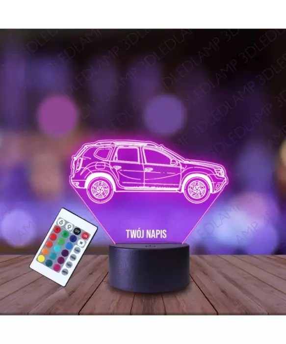 Lampka Nocna 3D LED LAMP Samochód Dacia