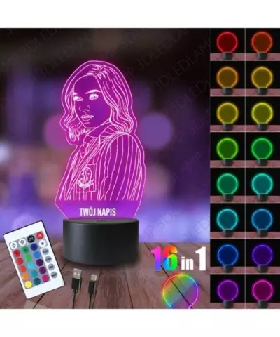 Lampka Nocna 3D LED LAMP Rodzina Addamsów Wednesday Enid Sinclair