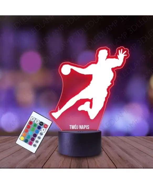 Lampka Nocna 3D LED LAMP Szczypiornista Piłka Ręczna