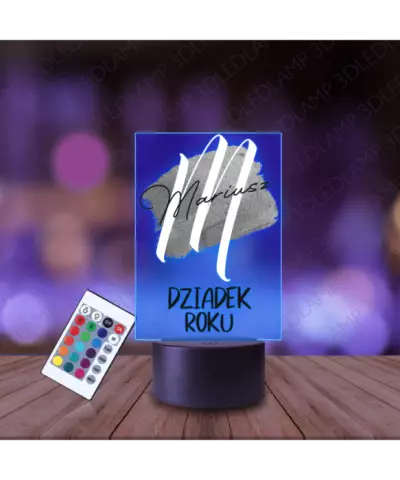 Lampka Nocna 3D LED Lamp Dzień Dziadka Statuetka