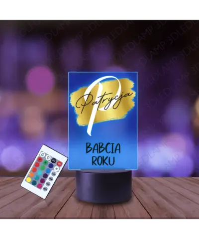 Lampka Nocna 3D LED Lamp Dzień Babci Statuetka