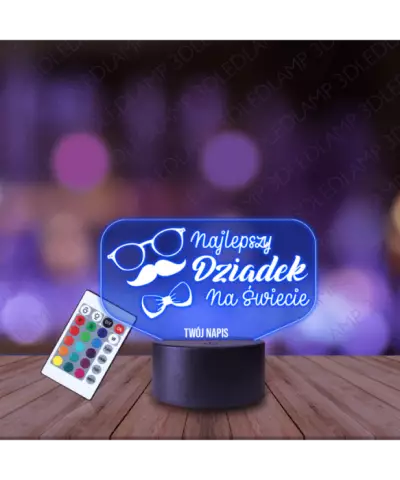 Lampka Nocna 3D LED Lamp Dzień Dziadka Prezent