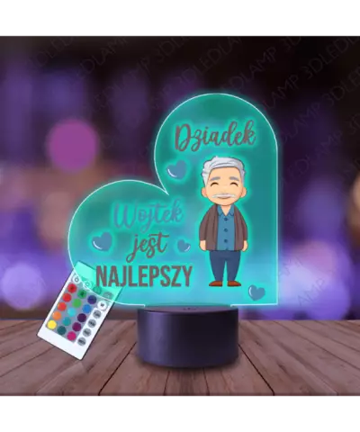 Lampka Nocna 3D LED Lamp Najlepszy Dziadek