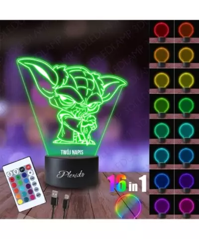 Lampka Nocna 3D LED LAMP Mandalorian Grogu Yoda