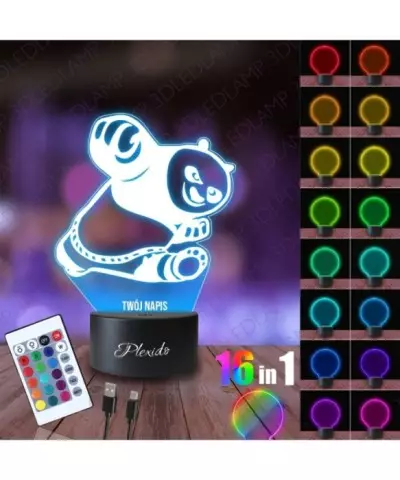 Lampka Nocna 3D LED LAMP Bajka Kung Fu Panda Po