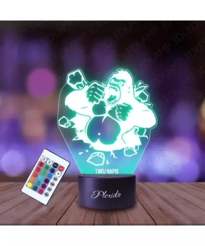 Lampka Nocna 3D LED LAMP Goryl King Kong