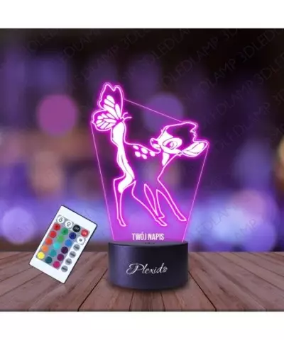 Lampka Nocna 3D LED LAMP Bajka Jelonek Bambi