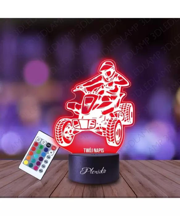 Lampka Nocna 3D LED LAMP Motoryzacja Quad Pojazd Rajdowiec