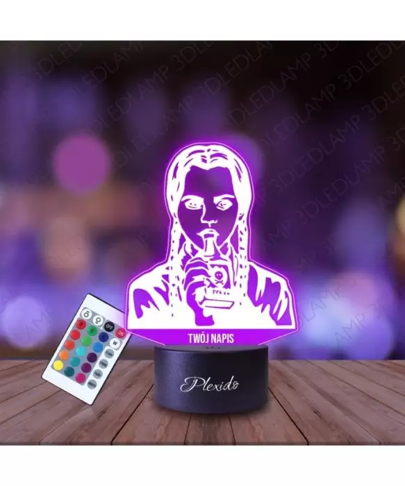 Lampka Nocna 3D LED LAMP Rodzina Addamsów Wednesday Addams