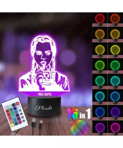 Lampka Nocna 3D LED LAMP Rodzina Addamsów Wednesday Addams