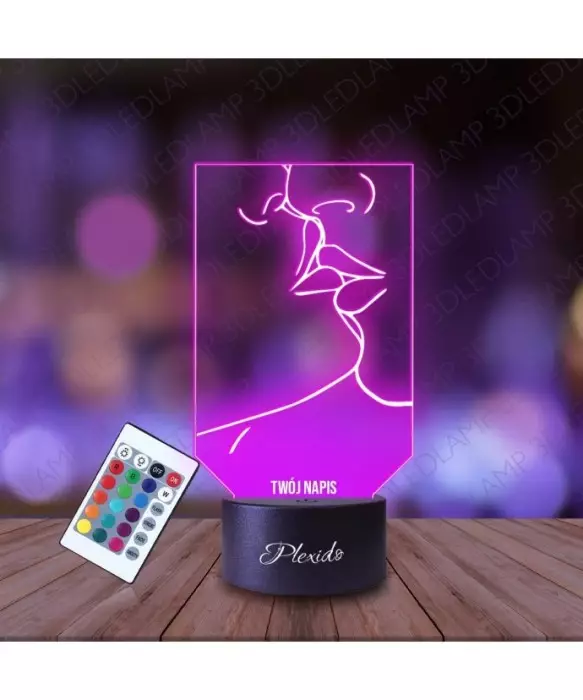 Lampka Nocna 3D LED LAMP Walentynki Zakochani Pocałunek