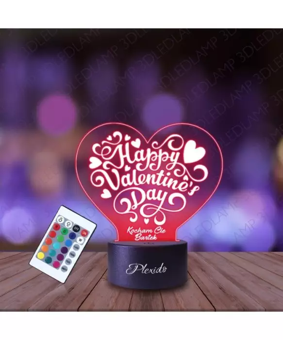 Lampka Nocna 3D LED LAMP Walentynki Serce dla Ukochanej