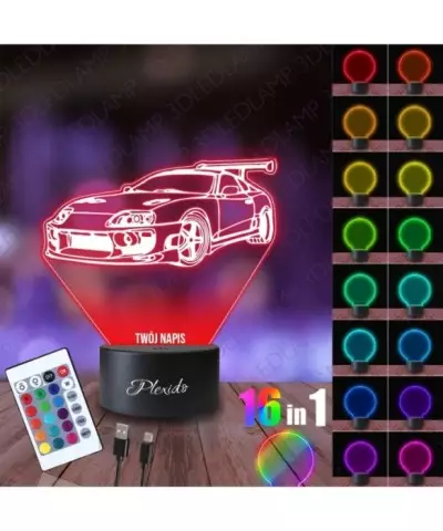 Lampka Nocna 3D LED LAMP Samochód Auto Toyota Supra