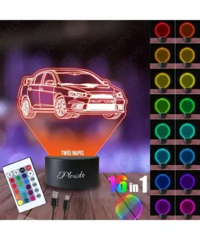 Lampka Nocna 3D LED LAMP Samochód Auto Mitsubishi Lancer